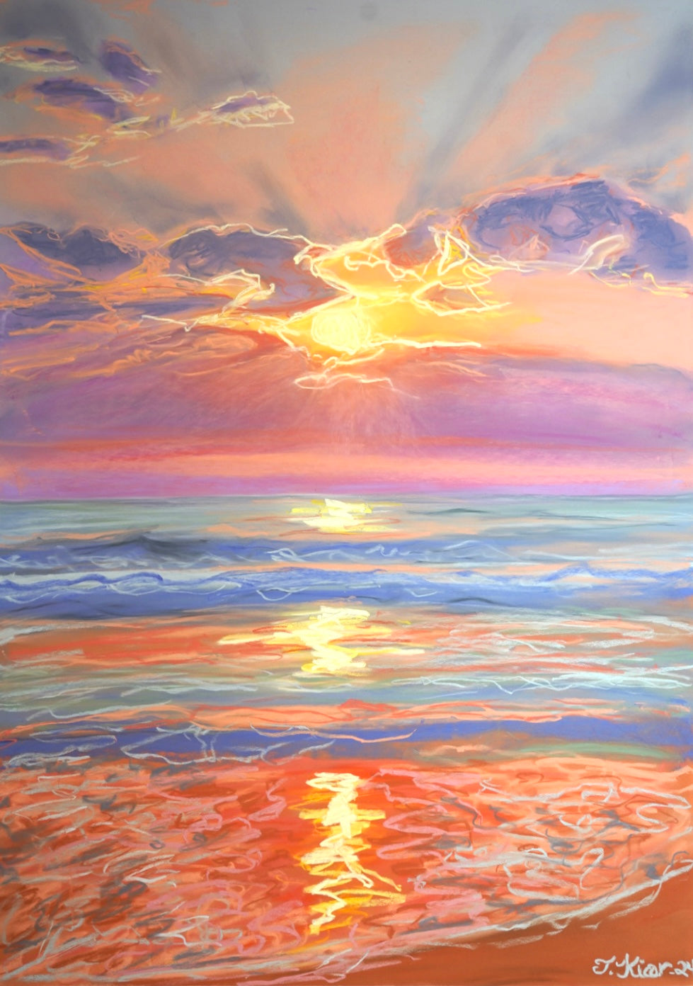 Sunset Seascape 3, 50x70cm.