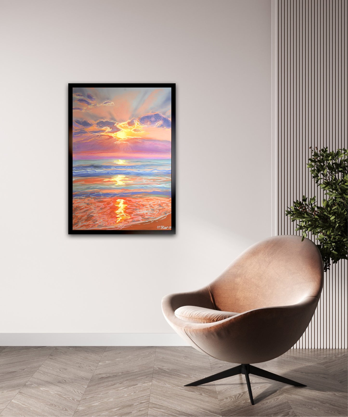 Sunset Seascape 3, 50x70cm.