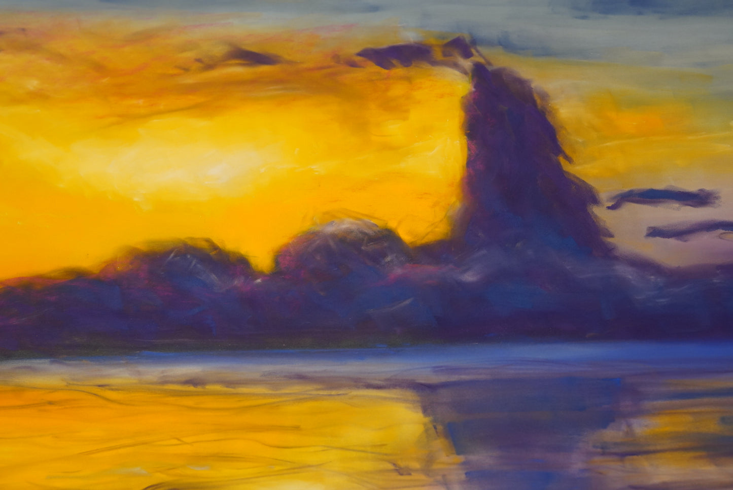 Burning sunset 70x100