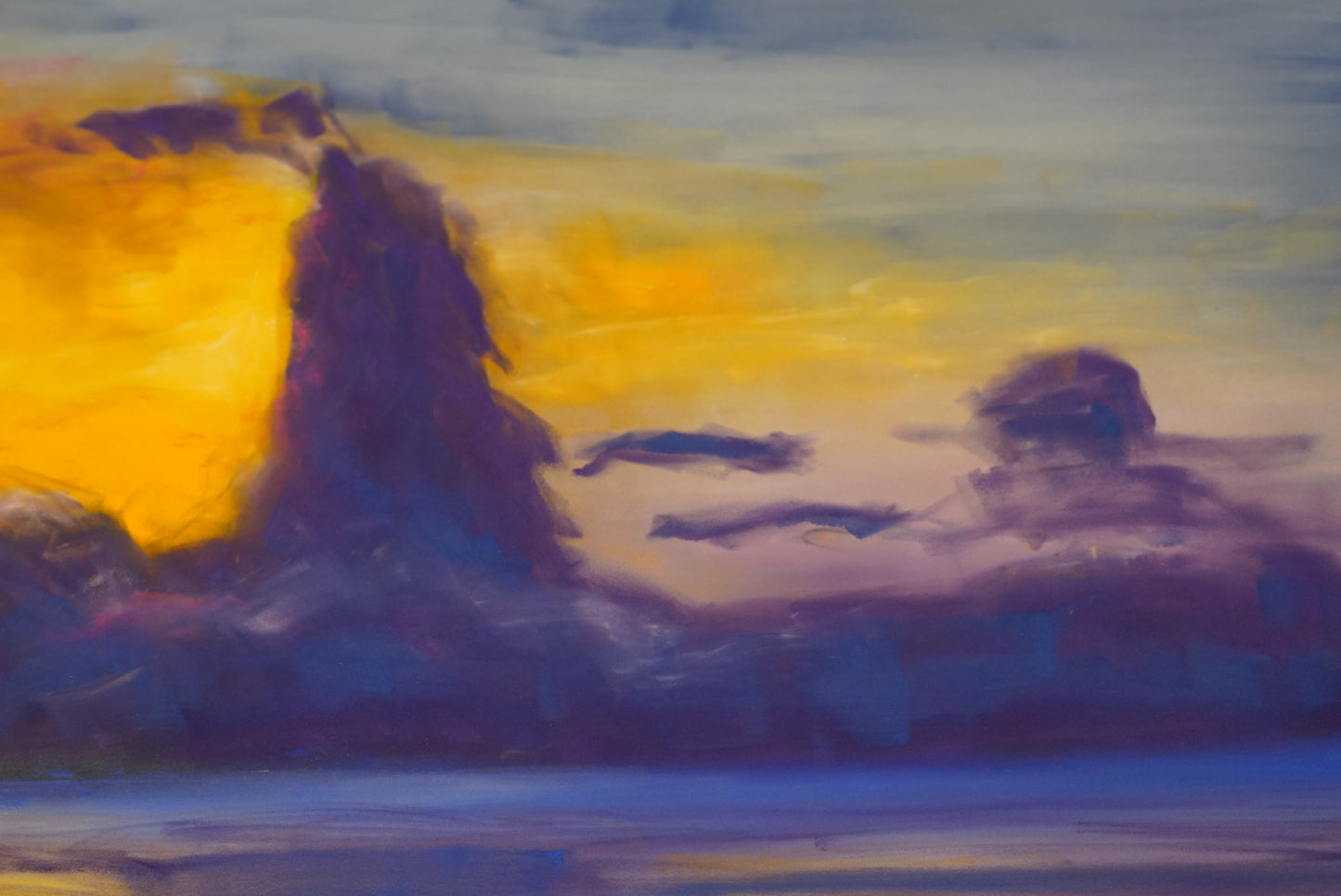 Burning sunset 70x100
