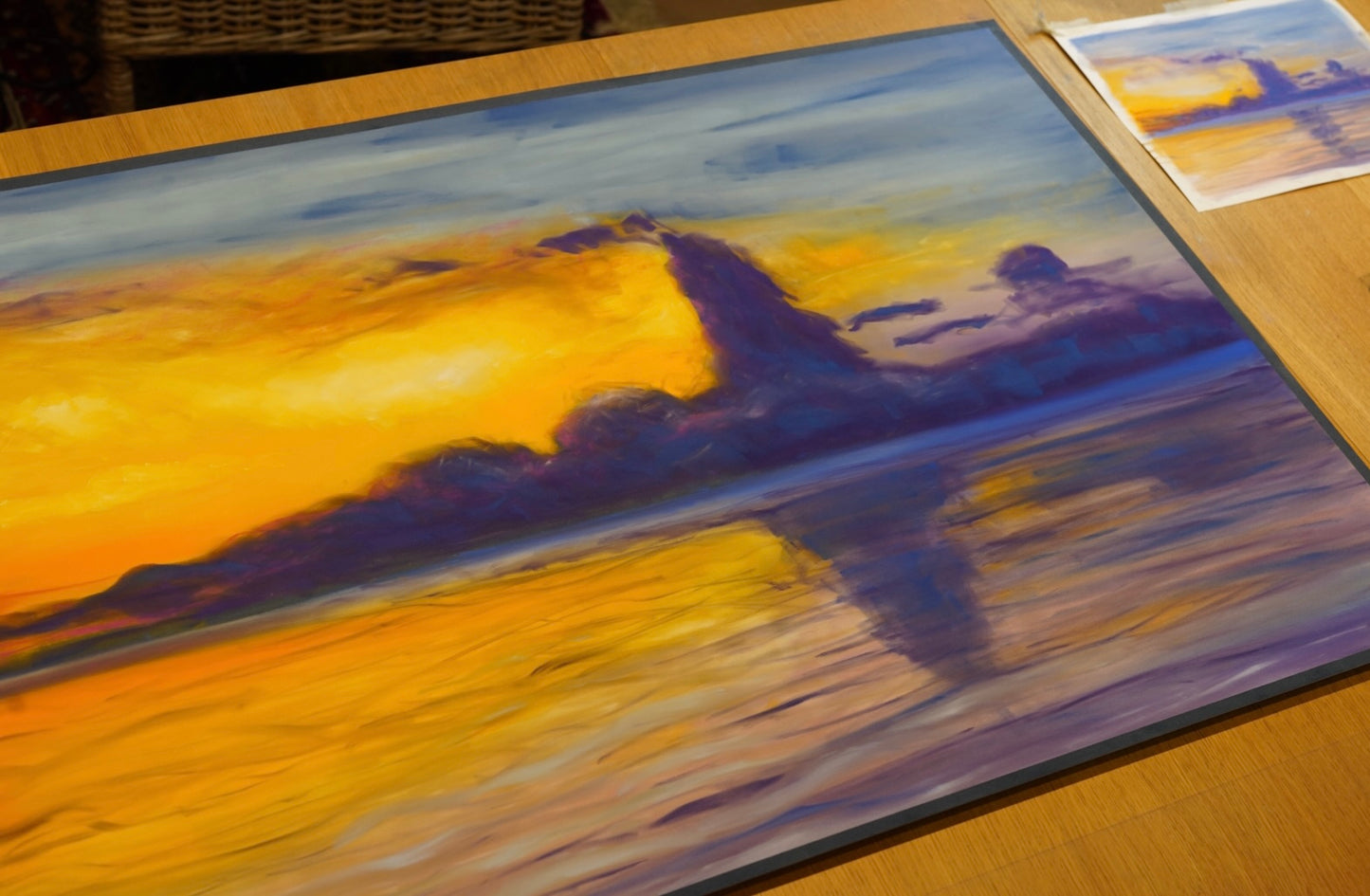 Burning sunset 70x100