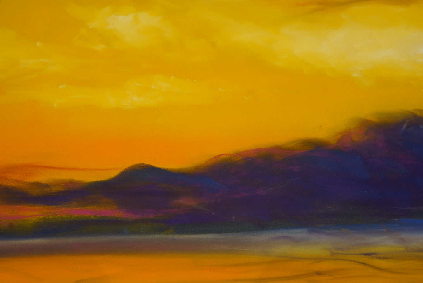Burning sunset 70x100