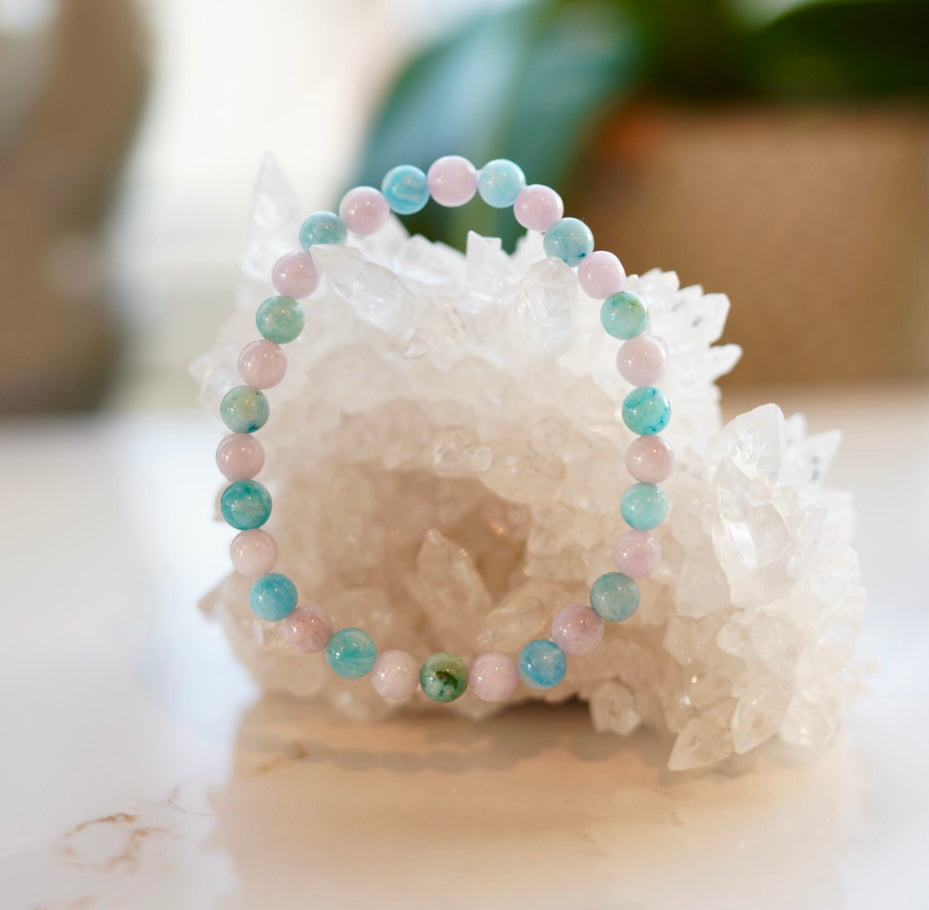 Crystal Bracelet - size S - Calcite / Hemimorphite