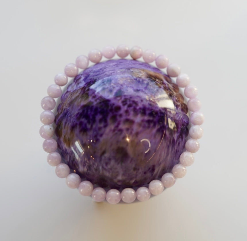 Crystal bracelet - size M/L - Kunsit / Kunzite