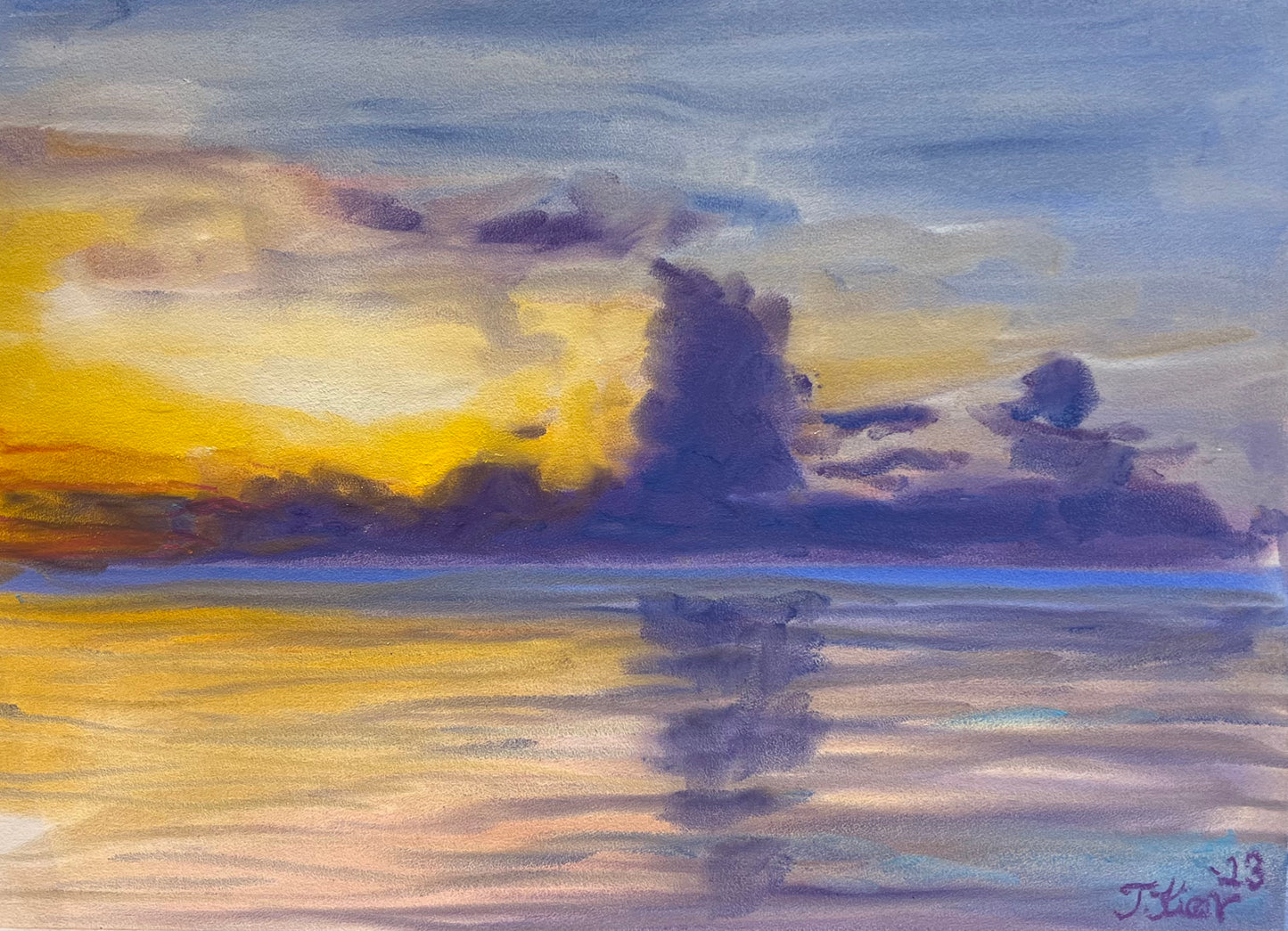 Burning sunset 21x29cm