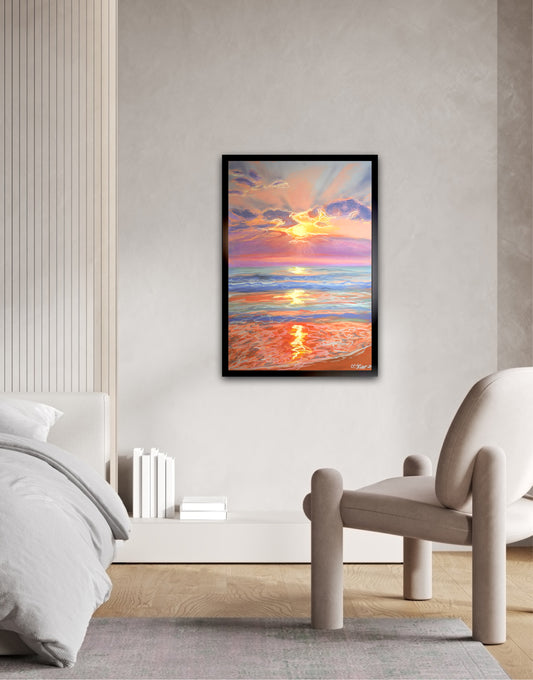 Sunset Seascape 3, 50x70cm.