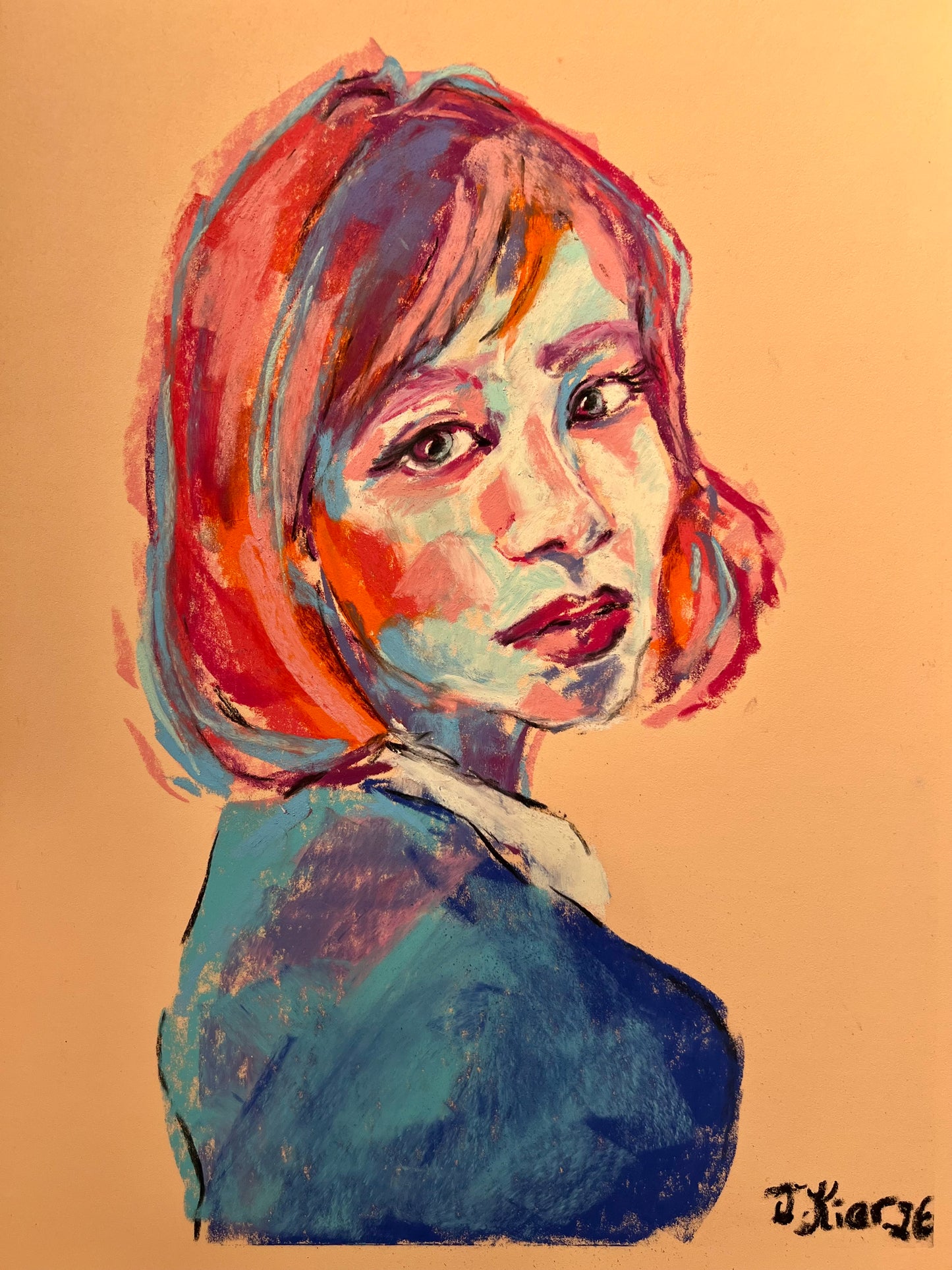 Order portrait - Dry pastel 50x70cm