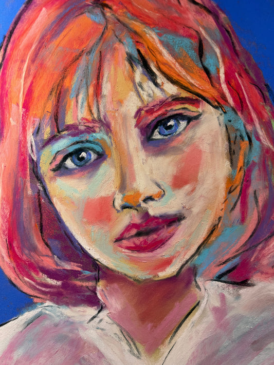 Bestilling portrett - Tørrpastell 30x40cm