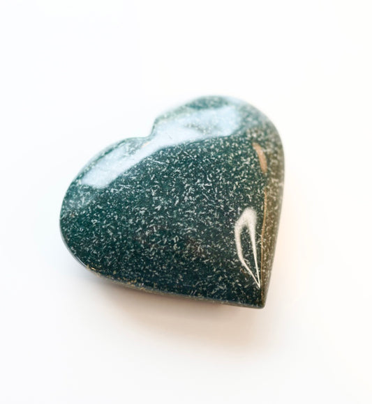 Green Jasper heart