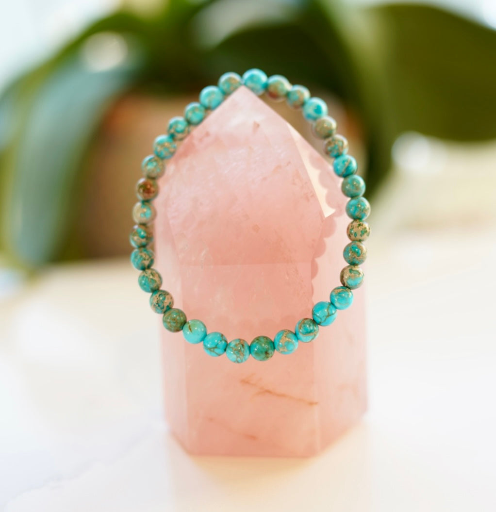 Crystal bracelet - size M/L - Turquoise Jasper